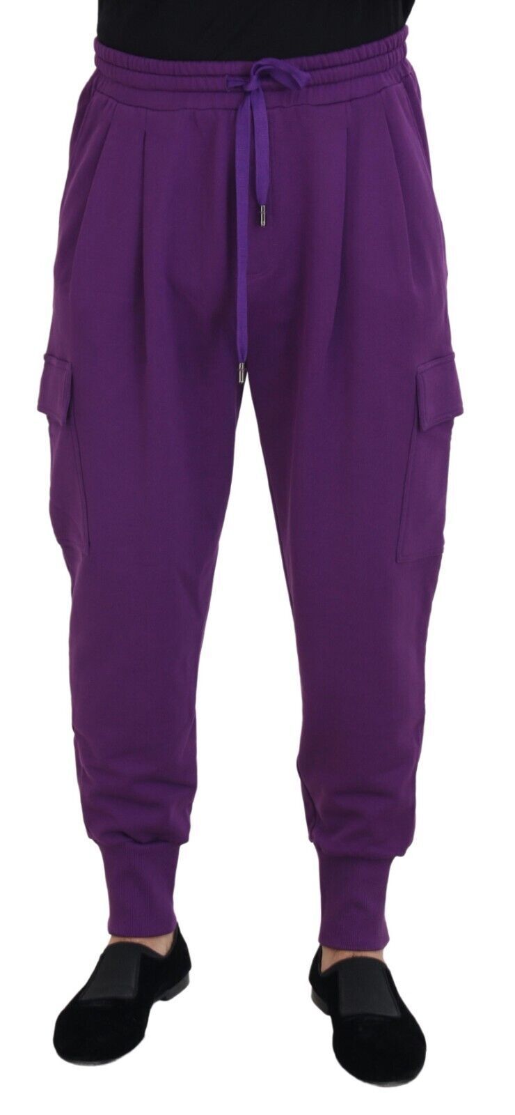 Dolce &amp; Gabbana – Elegante Cargo-Jogginghose aus Baumwolle in Lila