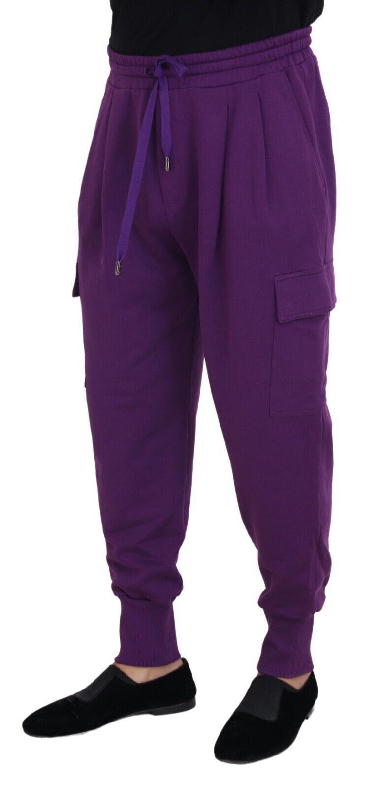 Dolce &amp; Gabbana – Elegante Cargo-Jogginghose aus Baumwolle in Lila