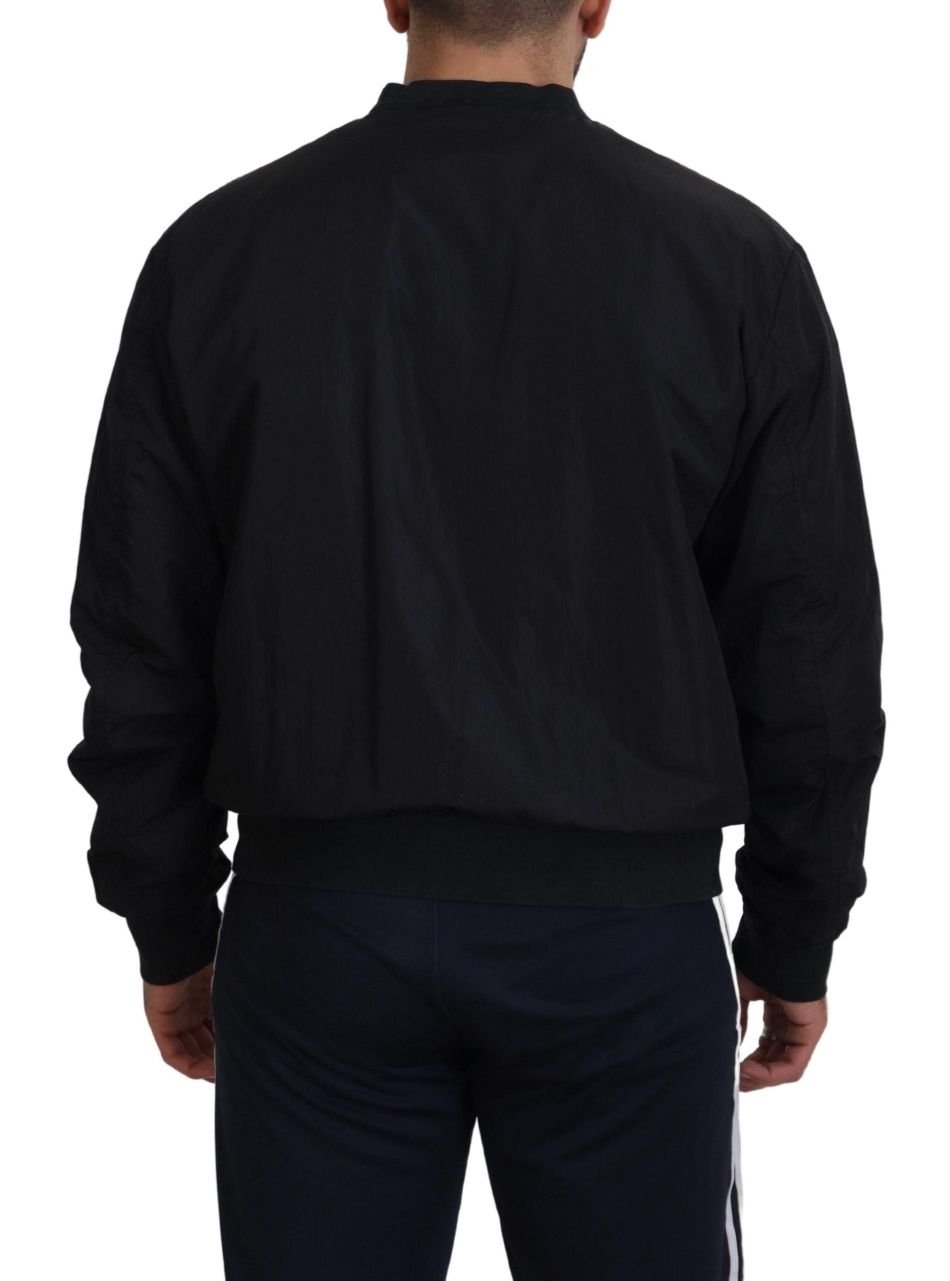 Dolce &amp; Gabbana Elegante schwarze Bomberjacke