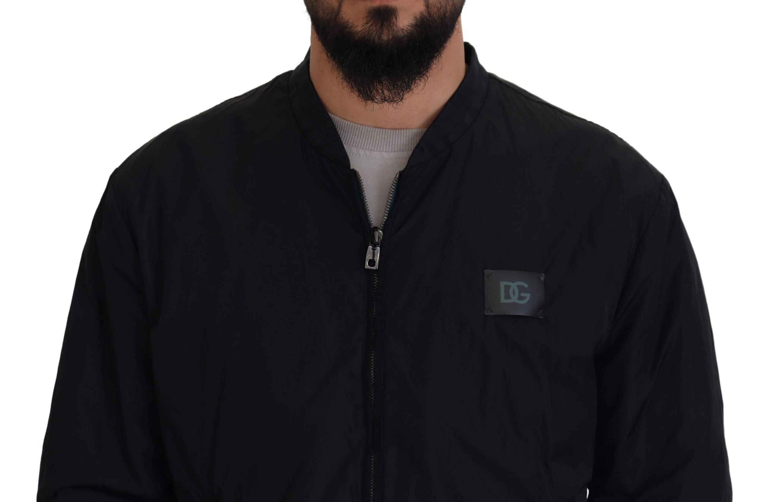 Dolce &amp; Gabbana Elegante schwarze Bomberjacke