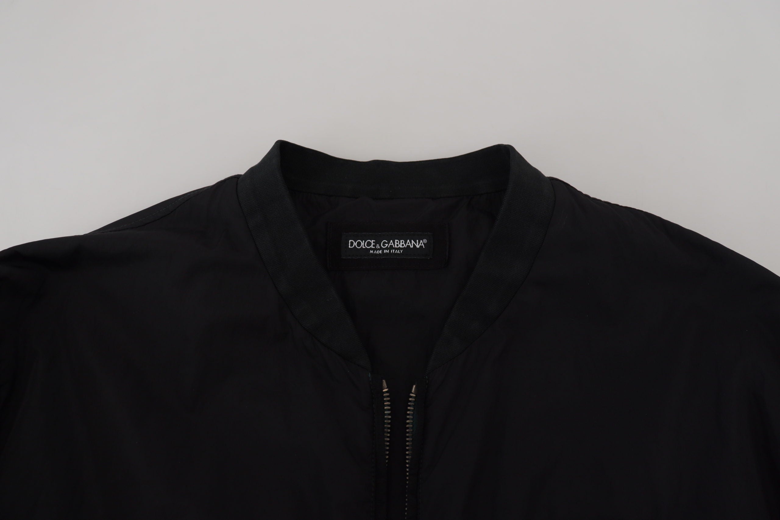 Dolce &amp; Gabbana Elegante schwarze Bomberjacke