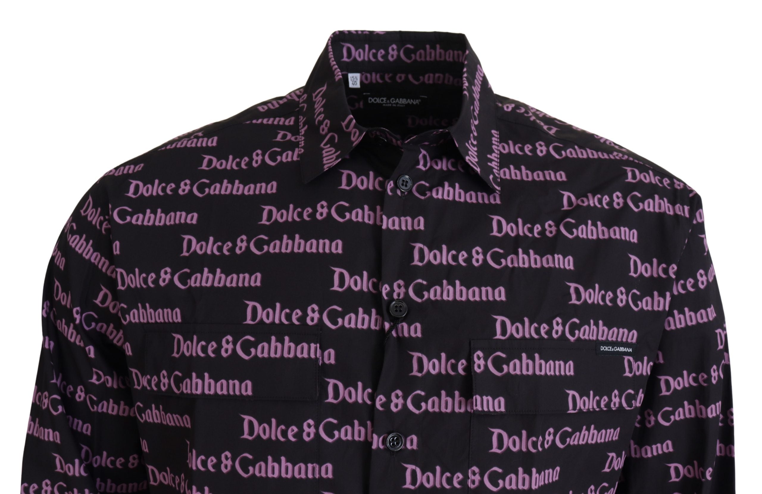 Dolce &amp; Gabbana Elegantes Slim Fit-Hemd in Schwarz