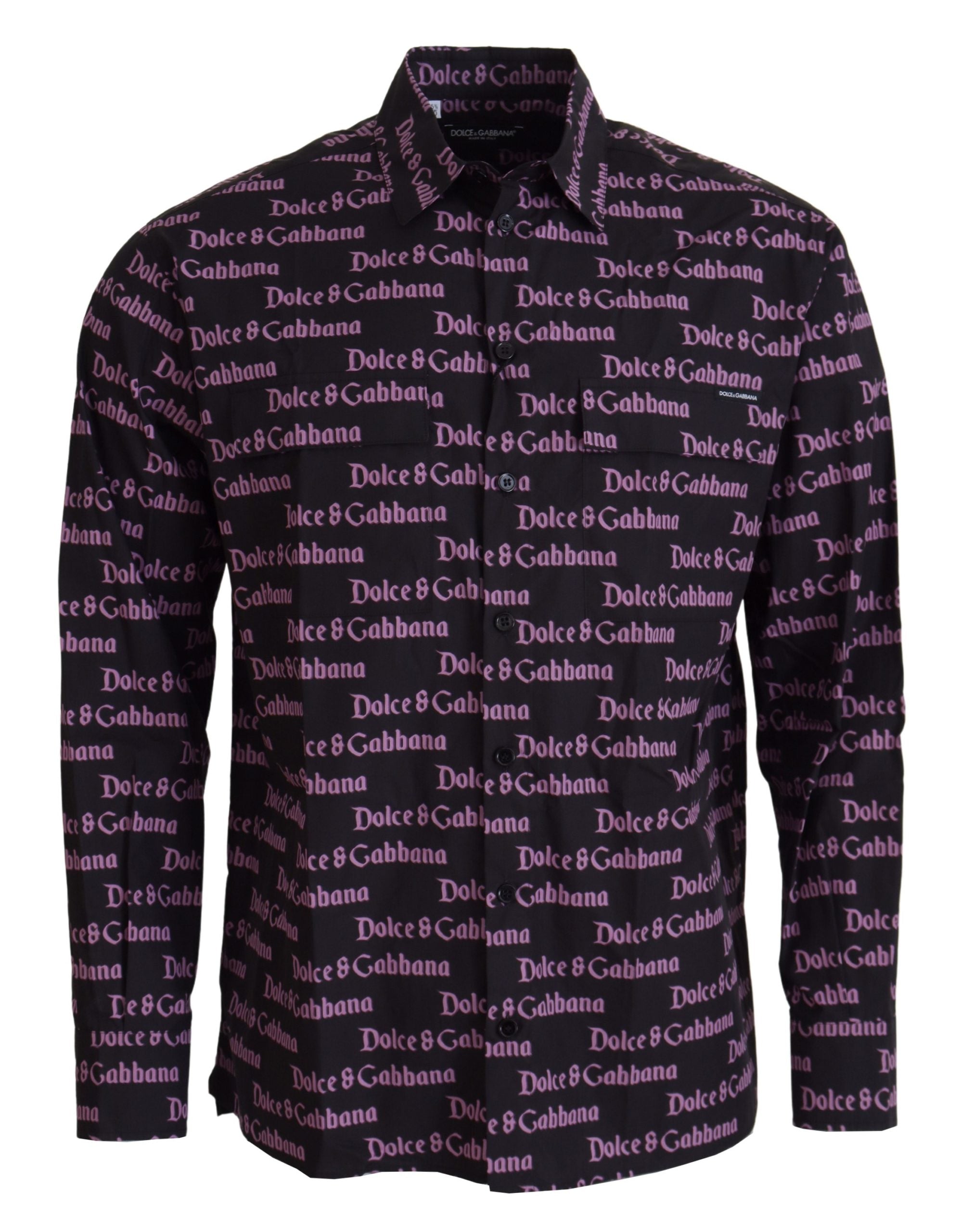Dolce &amp; Gabbana Elegantes Slim Fit-Hemd in Schwarz
