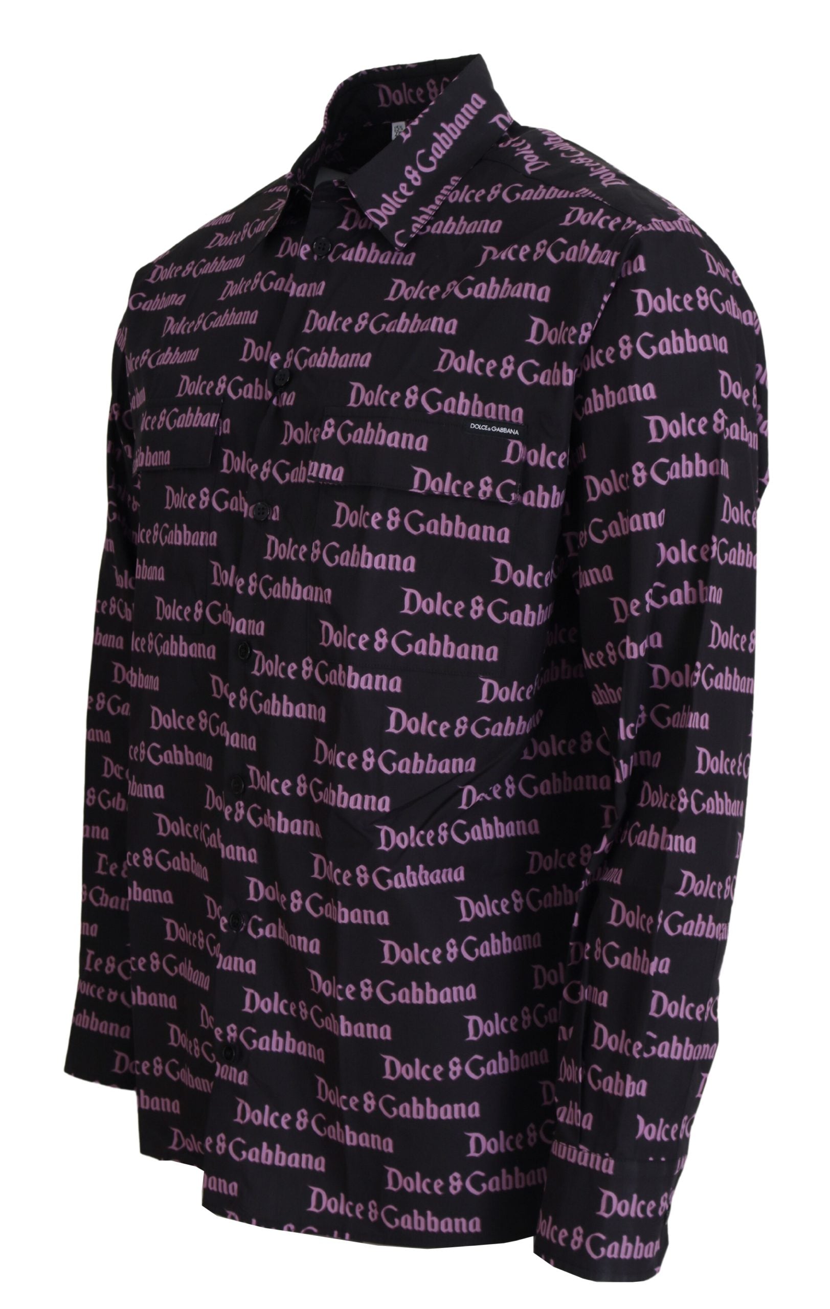 Dolce &amp; Gabbana Elegantes Slim Fit-Hemd in Schwarz
