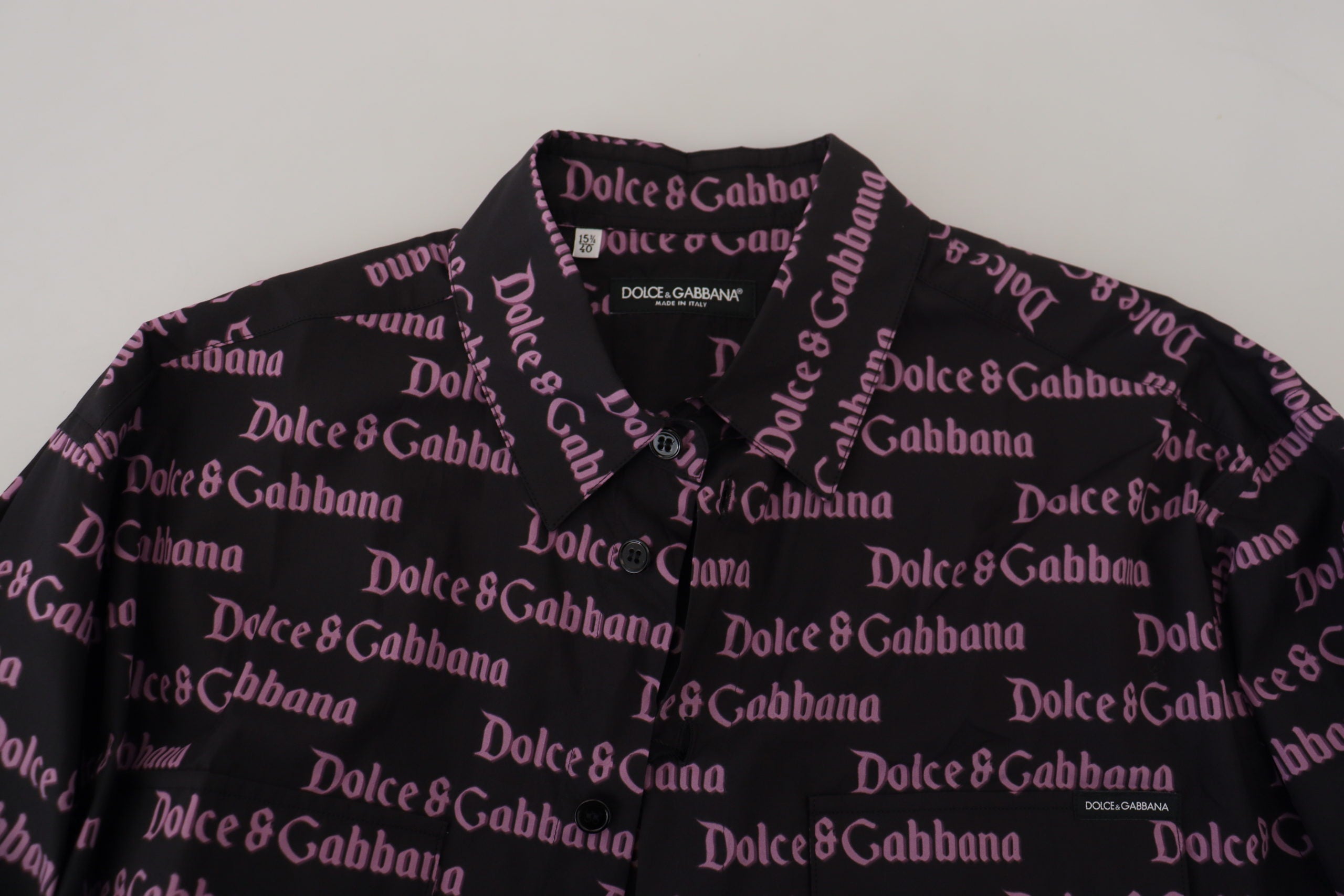Dolce &amp; Gabbana Elegantes Slim Fit-Hemd in Schwarz