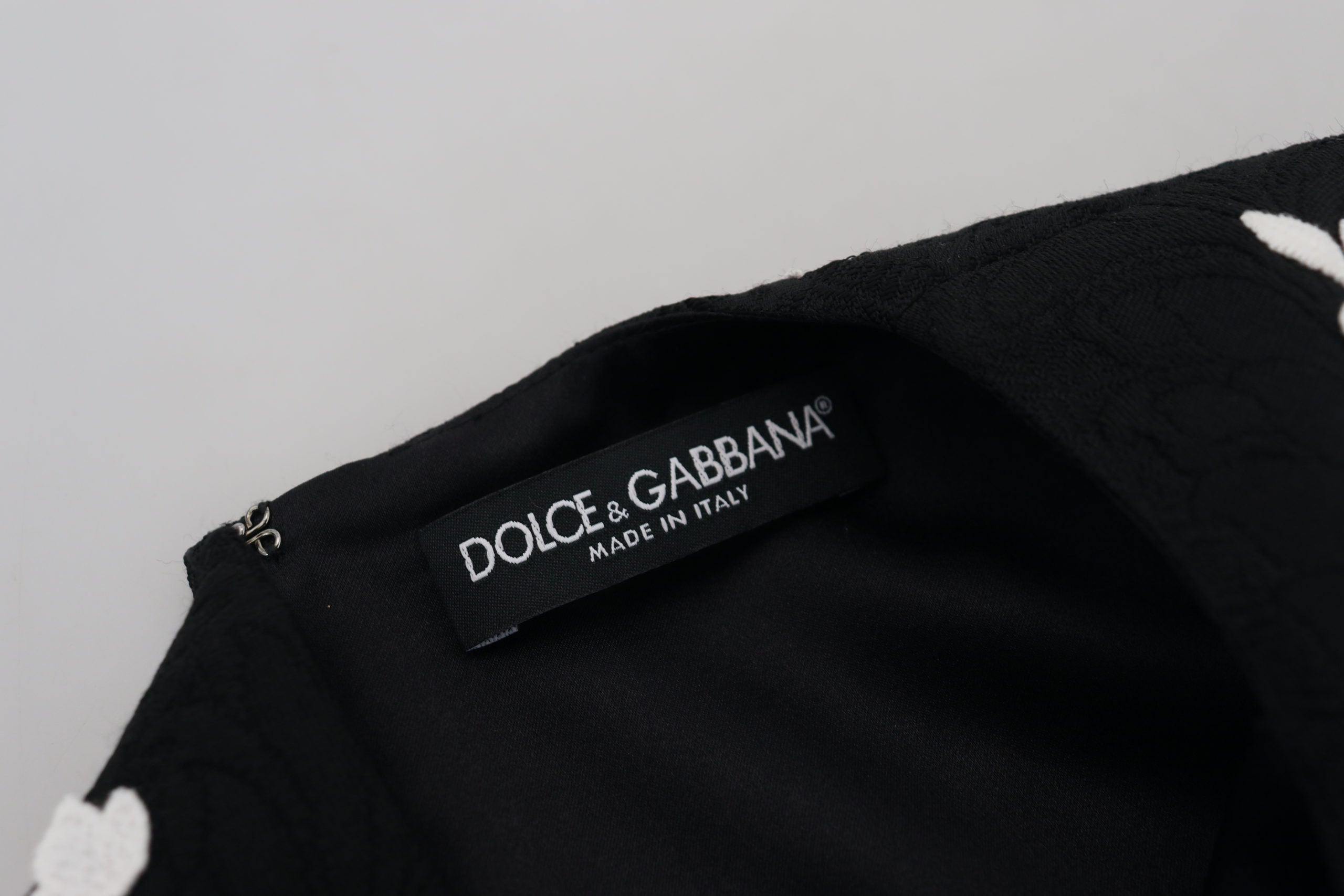 Rochie mini elegantă Dolce &amp; Gabbana neagră, cu model A, și dantelă