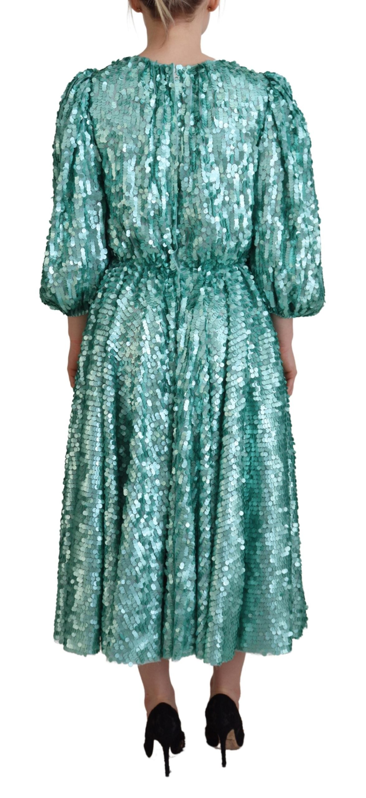 Rochie midi elegantă cu paiete, linie A, Dolce &amp; Gabbana
