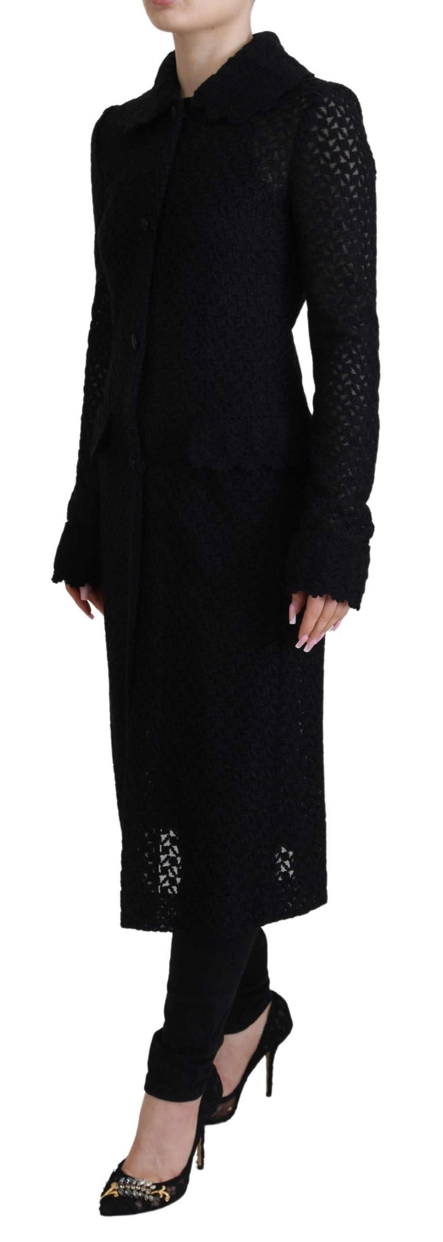 Dolce &amp; Gabbana Klassische lange Strickjacke mit Knopfleiste