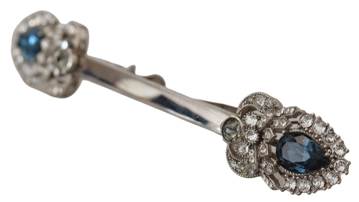 Dolce &amp; Gabbana Elegante Sterlingsilber-Glasbrosche