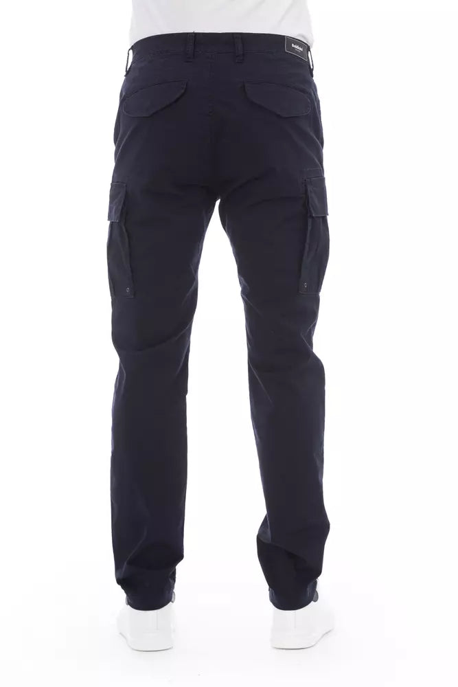 Baldinini Trend Blaue Herren Cargohose aus Baumwolle