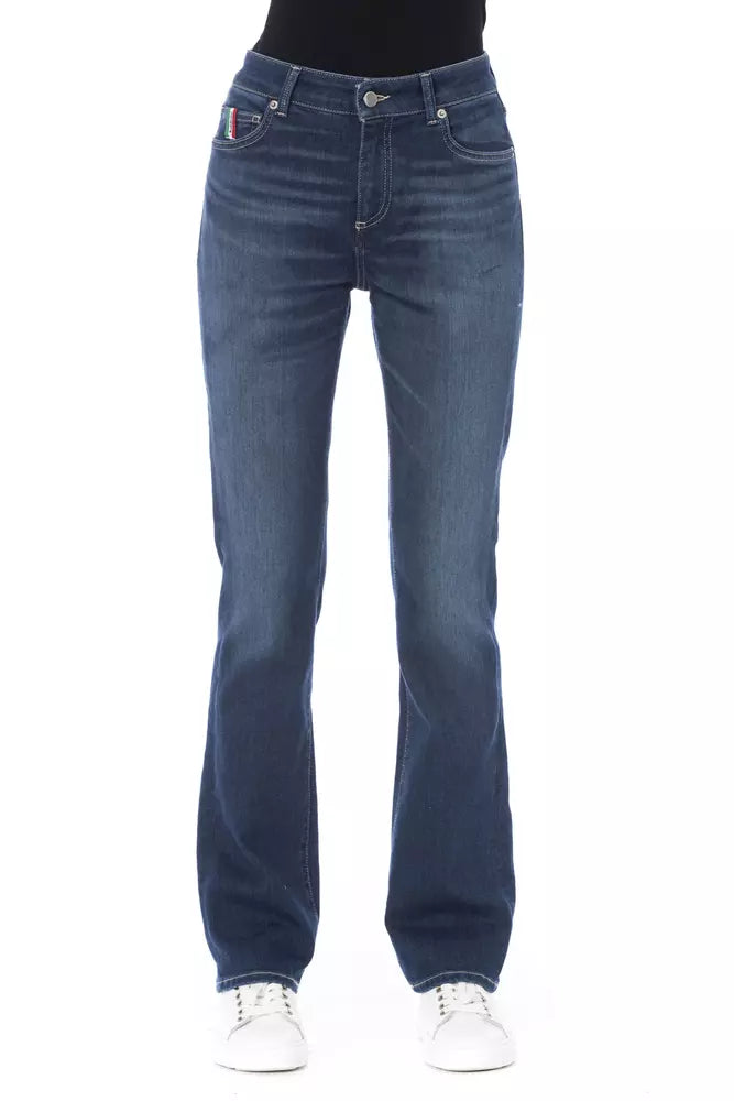 Baldinini Trend Blaue Baumwolljeans für Damen