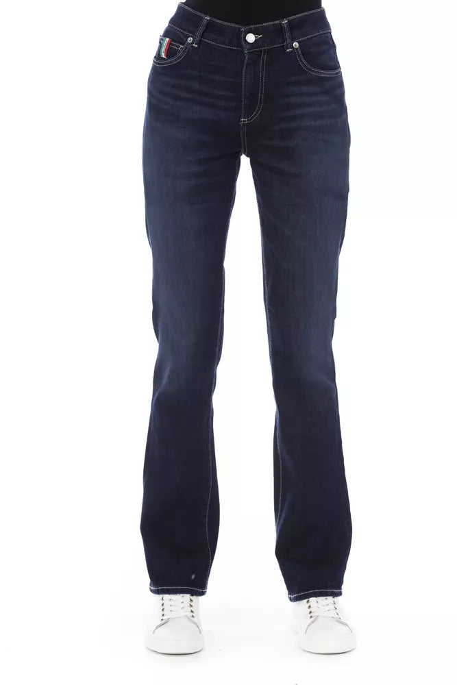 Baldinini Trend Blaue Baumwolljeans für Damen