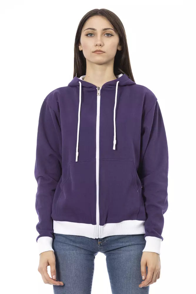 Pulover Baldinini Trend din bumbac violet pentru femei