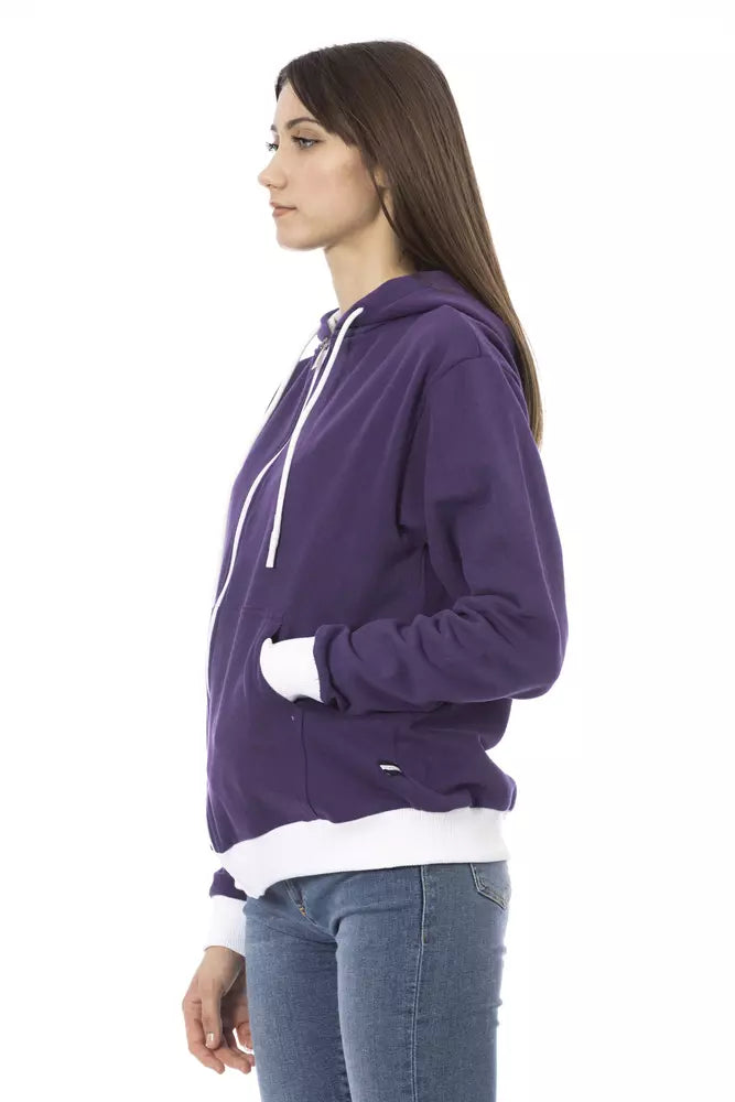 Pulover Baldinini Trend din bumbac violet pentru femei