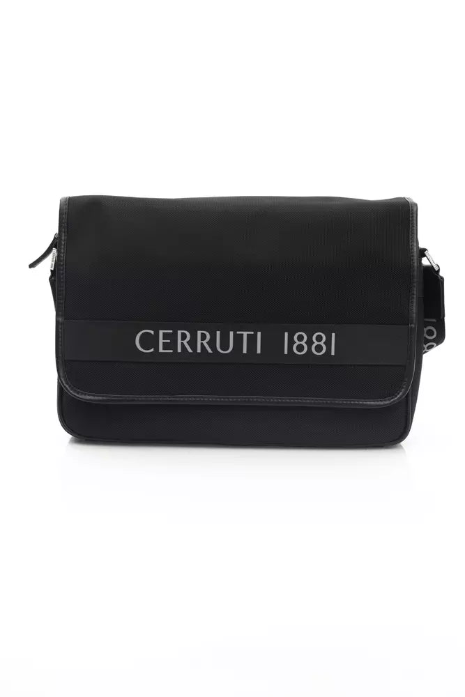 Geantă de mână pentru bărbați din piele neagră Cerruti 1881