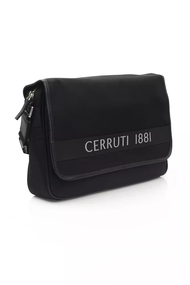 Geantă de mână pentru bărbați din piele neagră Cerruti 1881