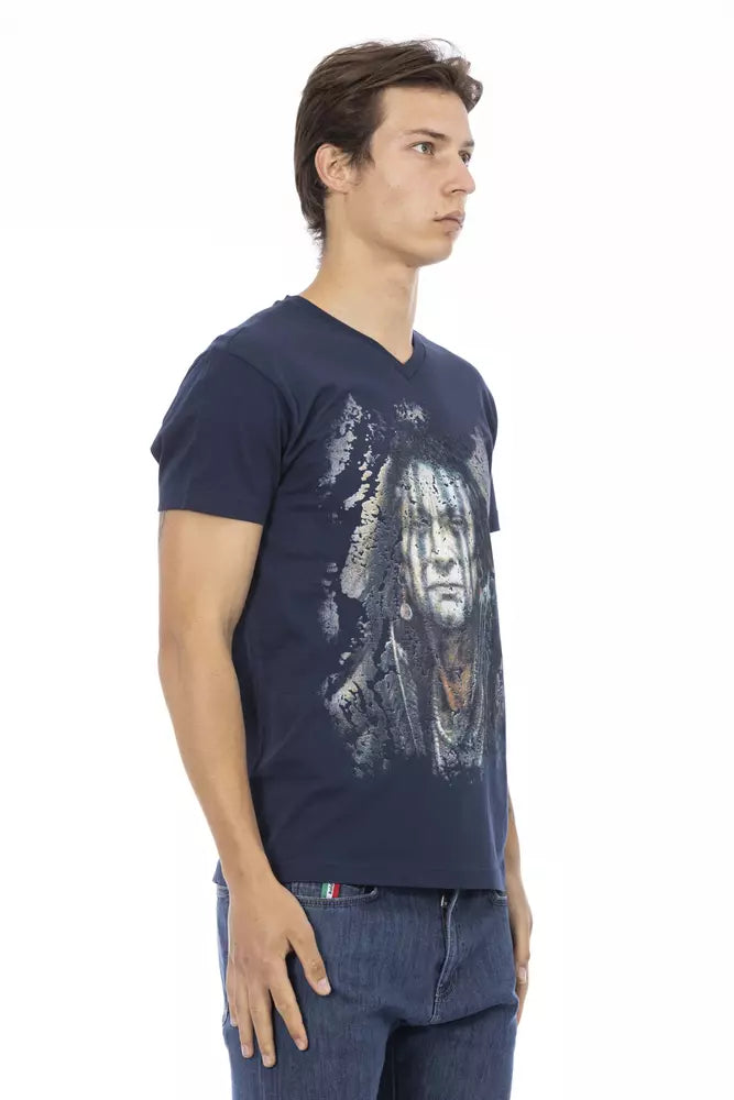 Trussardi Action Blue Cotton Men's T-Shirt