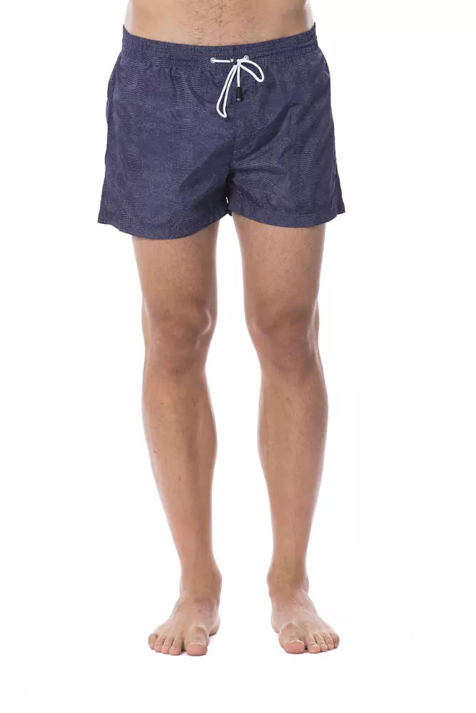 Costum de baie Roberto Cavalli Sport albastru din poliester pentru bărbați