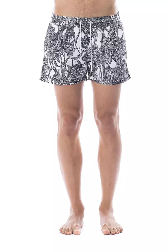 Costum de baie Roberto Cavalli Sport negru din poliester pentru bărbați