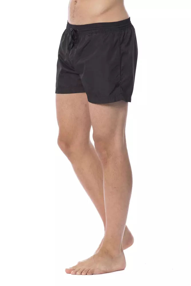 Costum de baie Roberto Cavalli Sport negru din poliester pentru bărbați