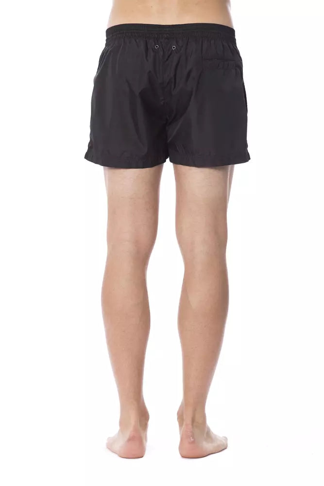 Costum de baie Roberto Cavalli Sport negru din poliester pentru bărbați