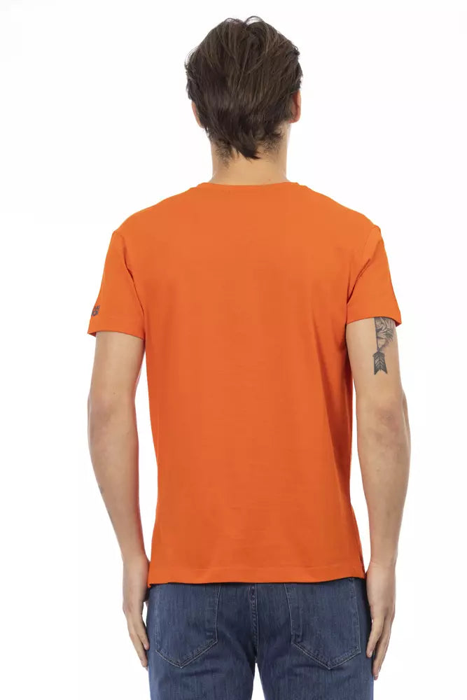 Trussardi Action Orange Herren-T-Shirt aus Baumwolle