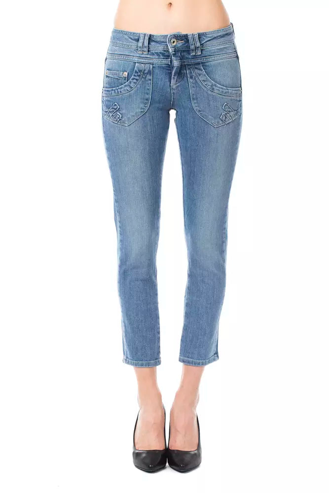 Ungaro Fever Hellblaue Capri-Jeans aus Baumwolle für Damen