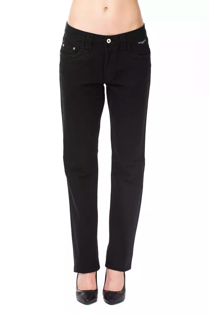 Ungaro Fever Schwarze Baumwollhose für Damen