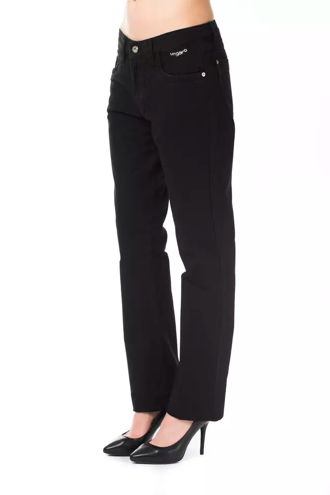 Ungaro Fever Schwarze Baumwollhose für Damen