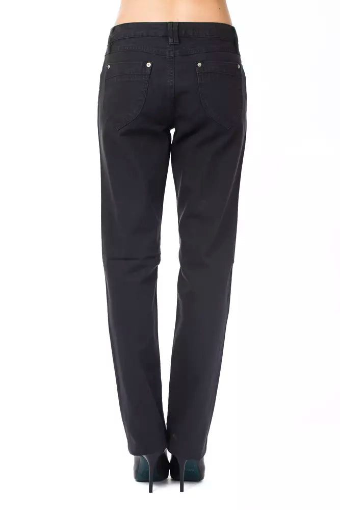 Pantaloni damă Ungaro Fever din bumbac albastru