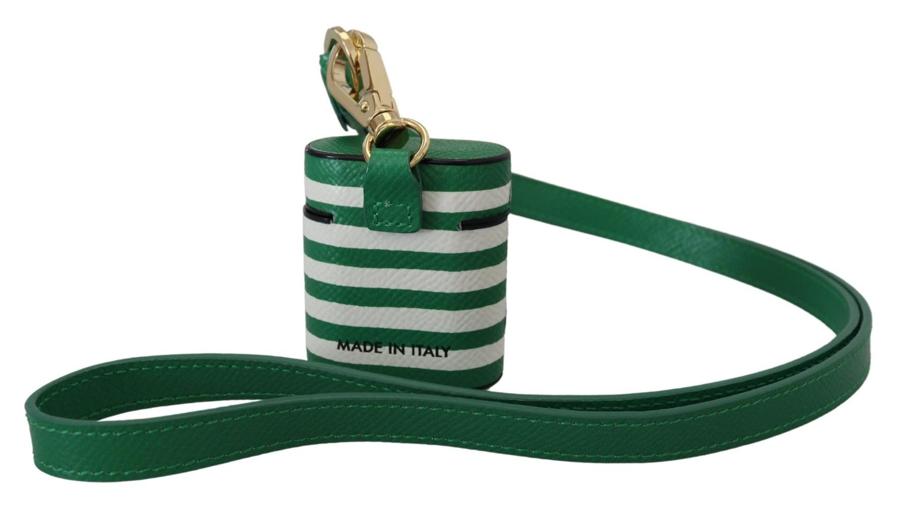 Husă elegantă din piele Dolce &amp; Gabbana pentru Airpods - Verde luxuriant