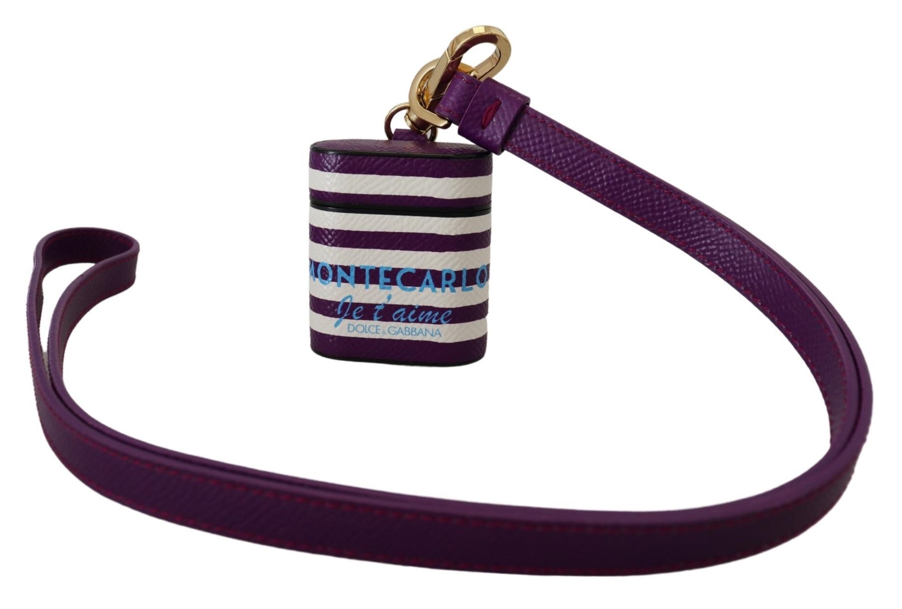 Husă Dolce &amp; Gabbana Chic Purple din piele pentru Airpods