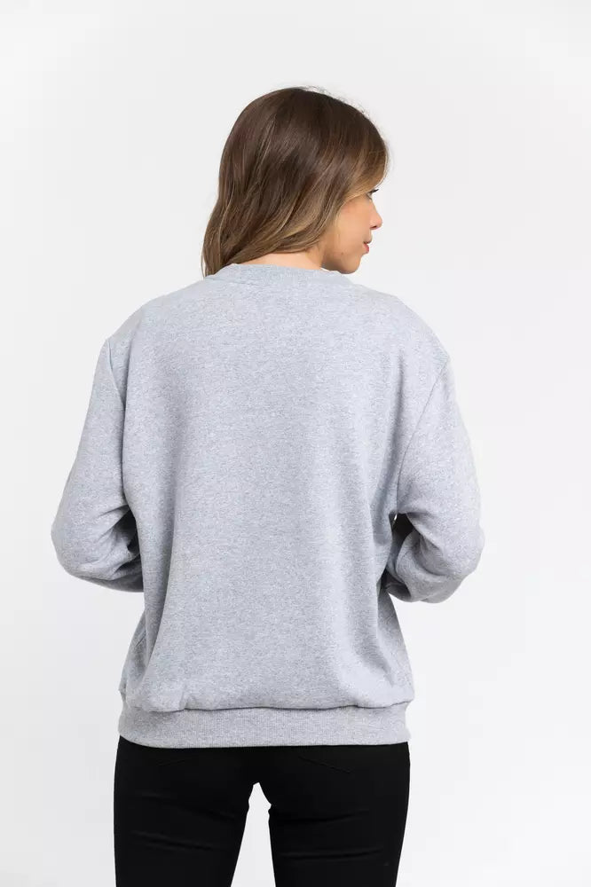 Trussardi Grauer Baumwollpullover für Damen