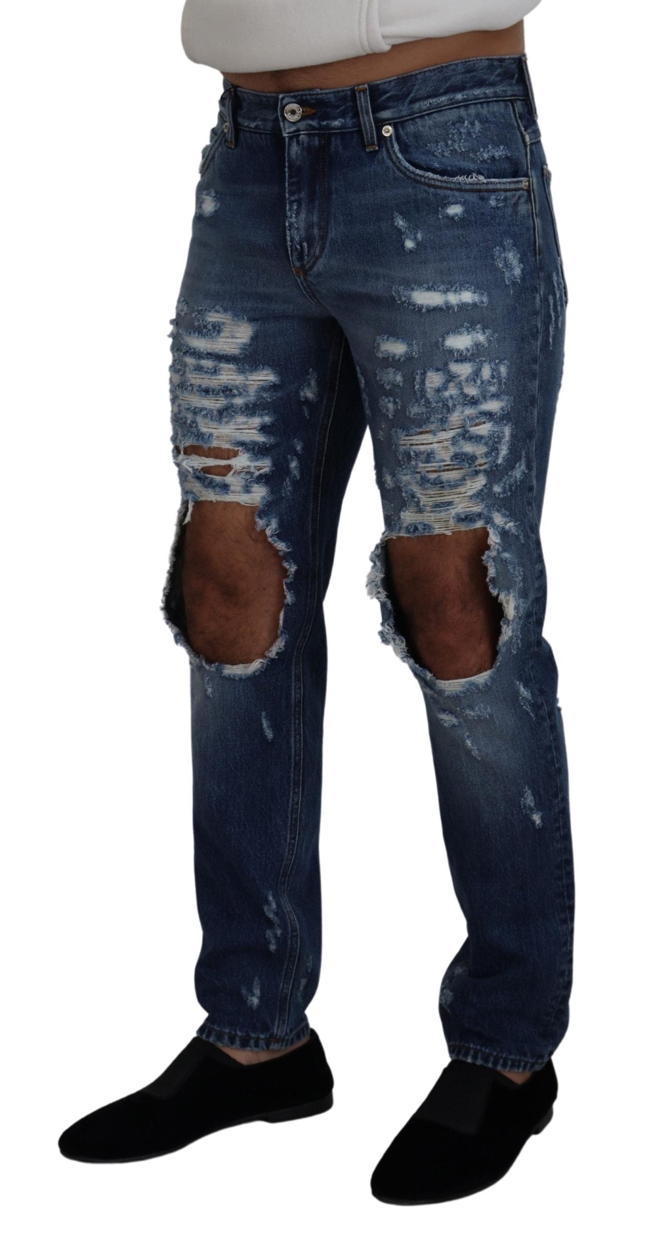 Dolce &amp; Gabbana: Schicke, zerfetzte Jeanshose für den modernen Mann