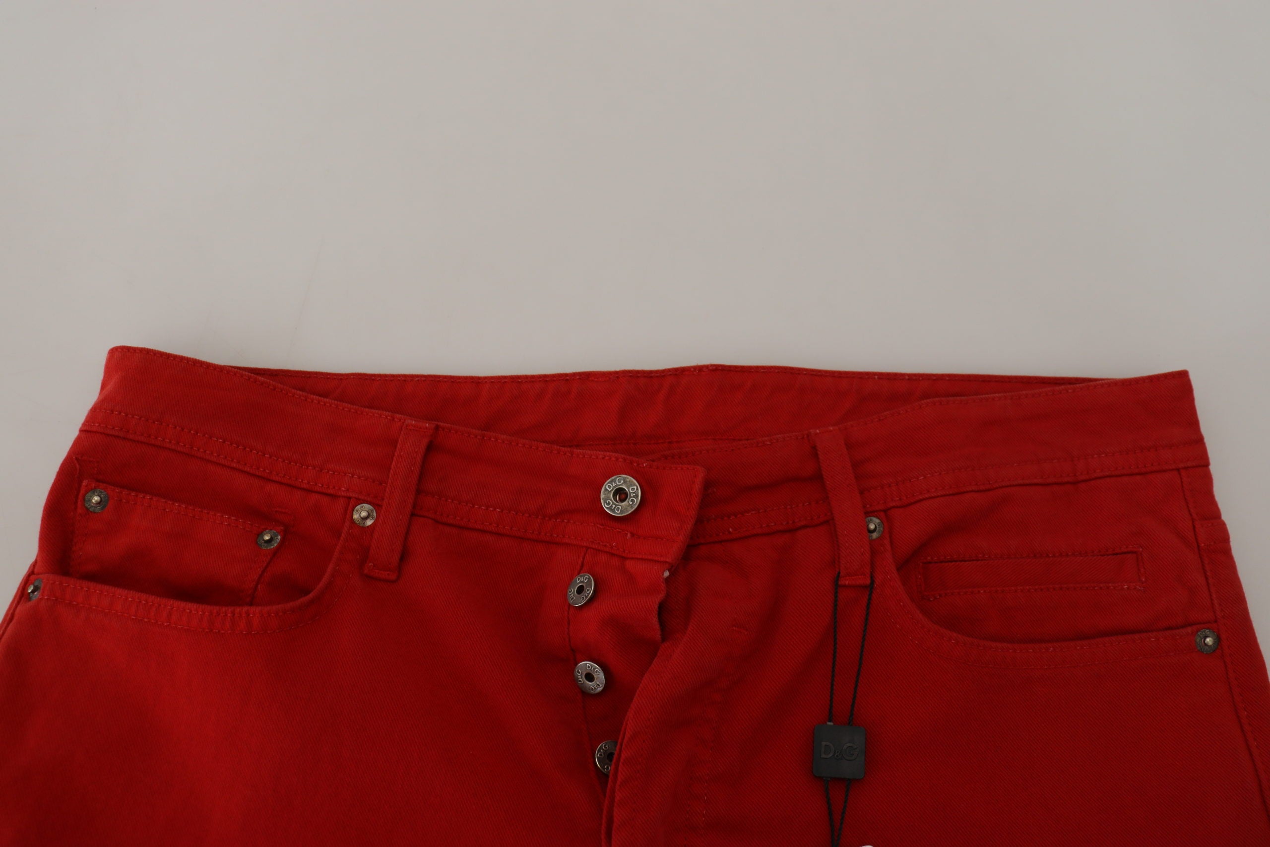 Dolce &amp; Gabbana Schicke rote Baumwoll-Jeanshose