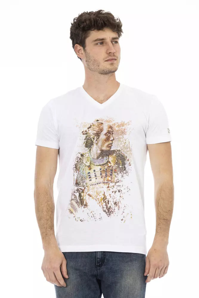 Trussardi Action Weißes Baumwoll-Herren-T-Shirt