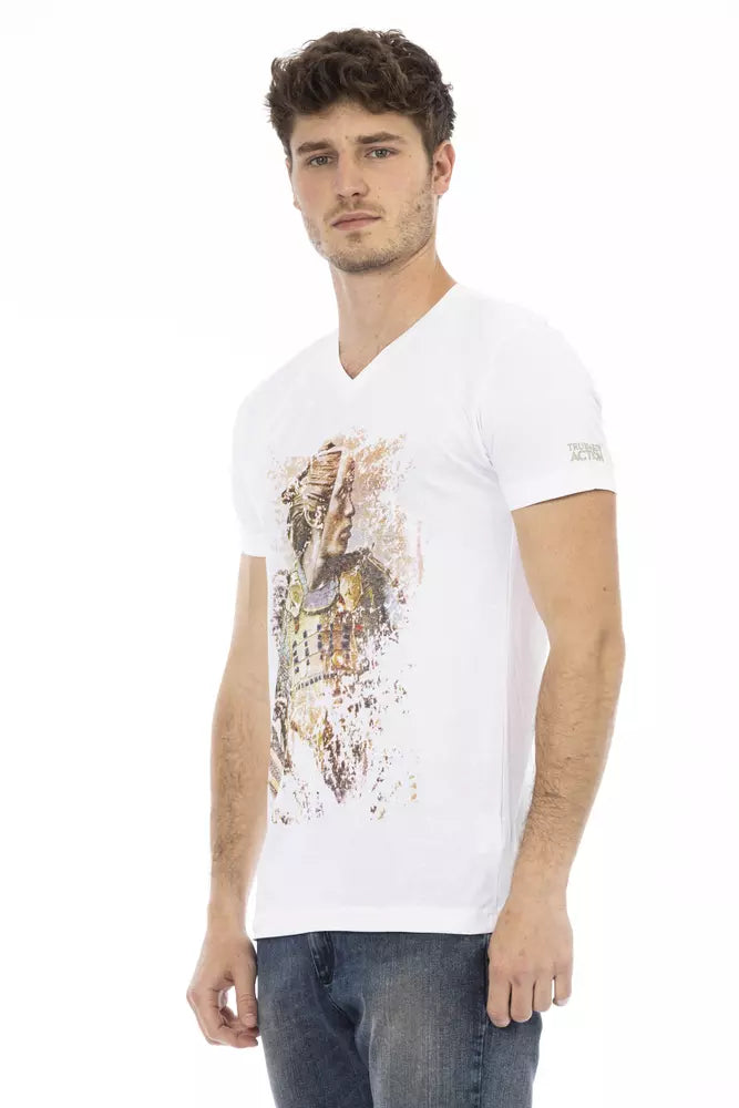 Trussardi Action Weißes Baumwoll-Herren-T-Shirt