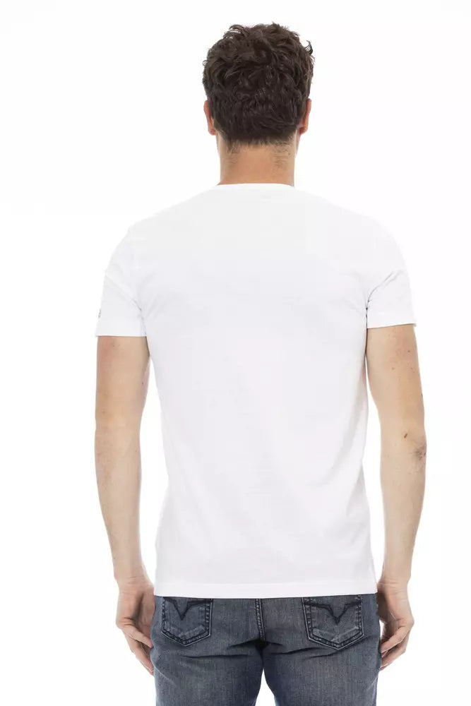 Trussardi Action Weißes Baumwoll-Herren-T-Shirt
