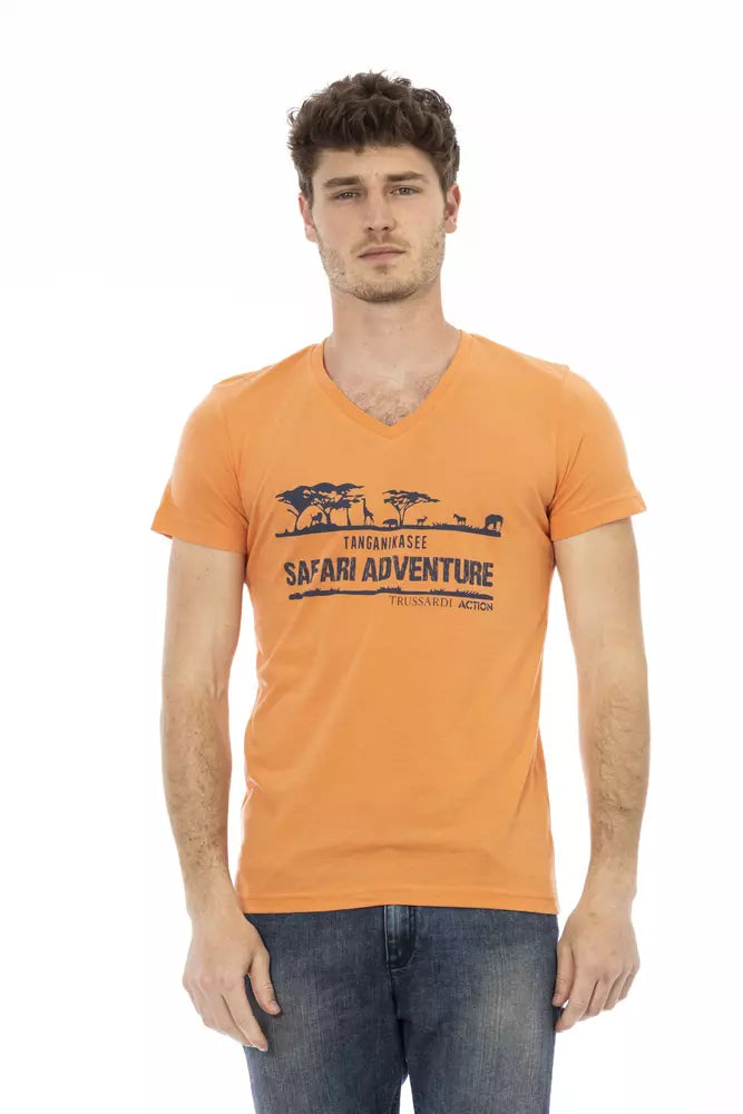 Trussardi Action Orange Baumwolle Herren T-Shirt