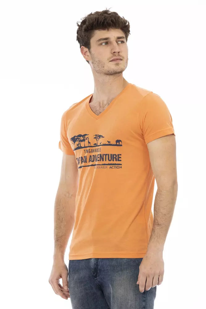 Trussardi Action Orange Baumwolle Herren T-Shirt
