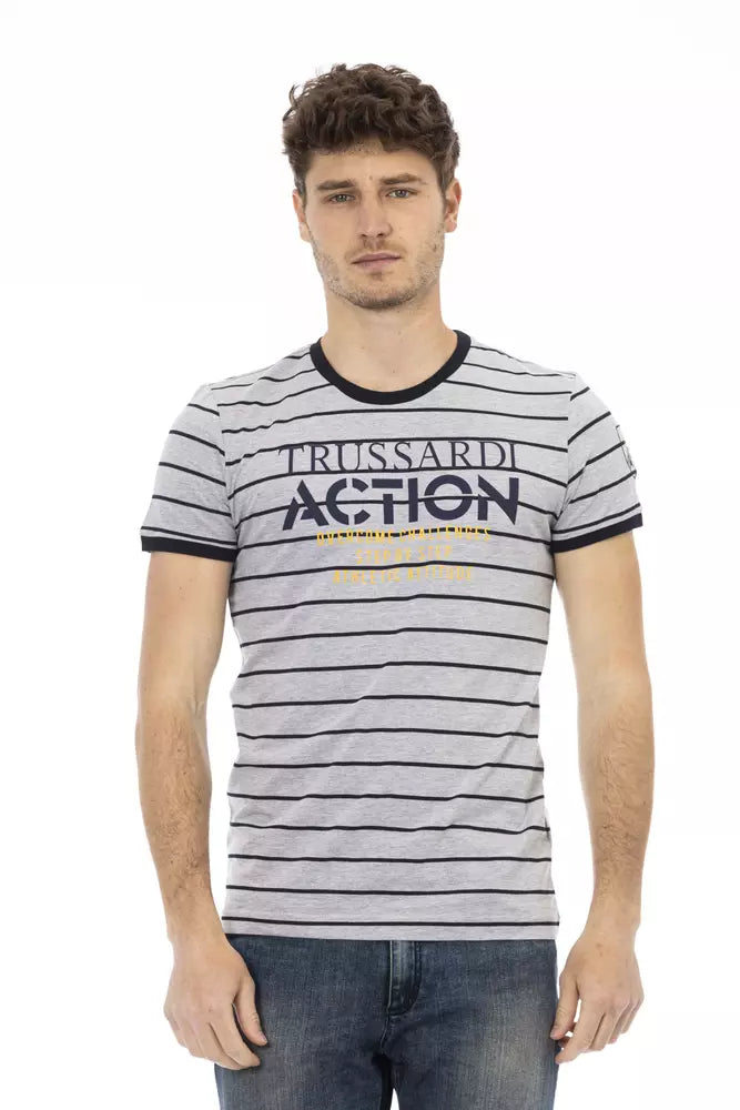 Trussardi Action Gray Cotton Men's T-Shirt