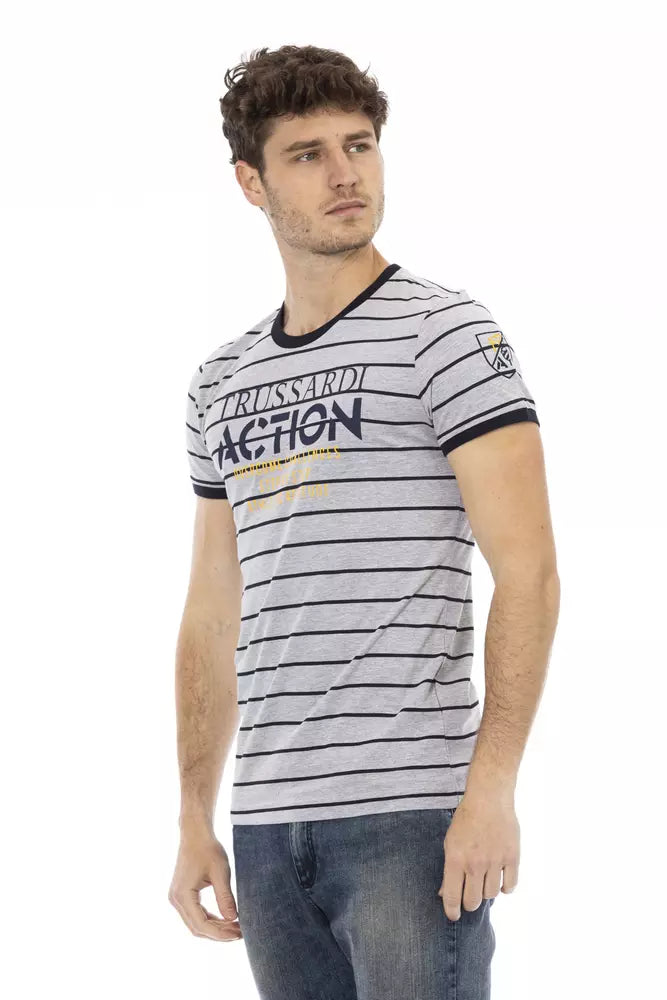 Trussardi Action Gray Cotton Men's T-Shirt
