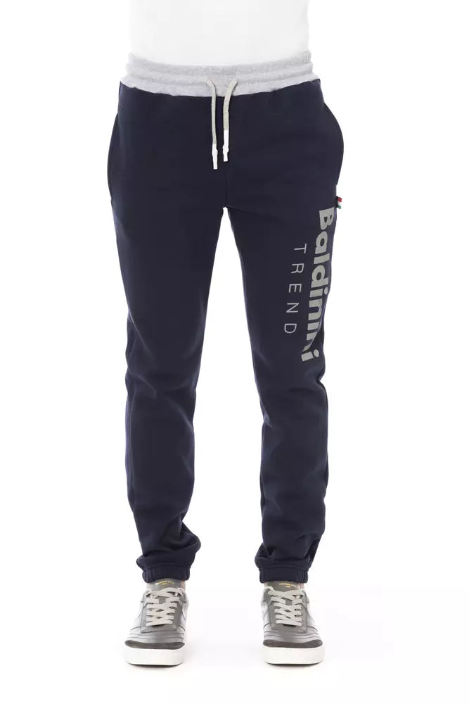 Baldinini Trend Blaue Herren Sporthose aus Baumwolle