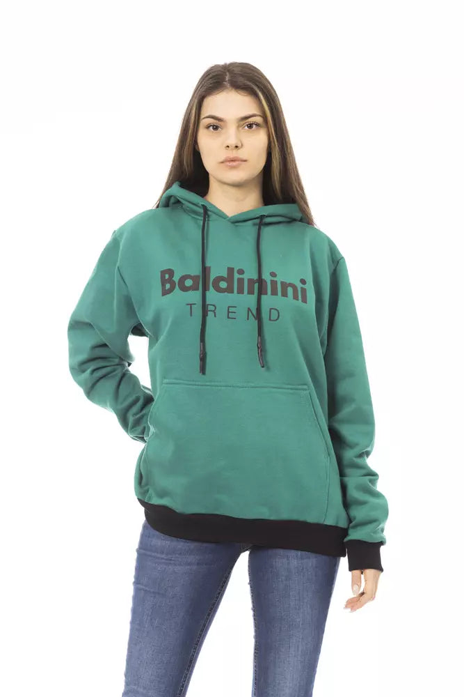 Baldinini Trend Schwarzer Damen-Hoodie aus Baumwolle