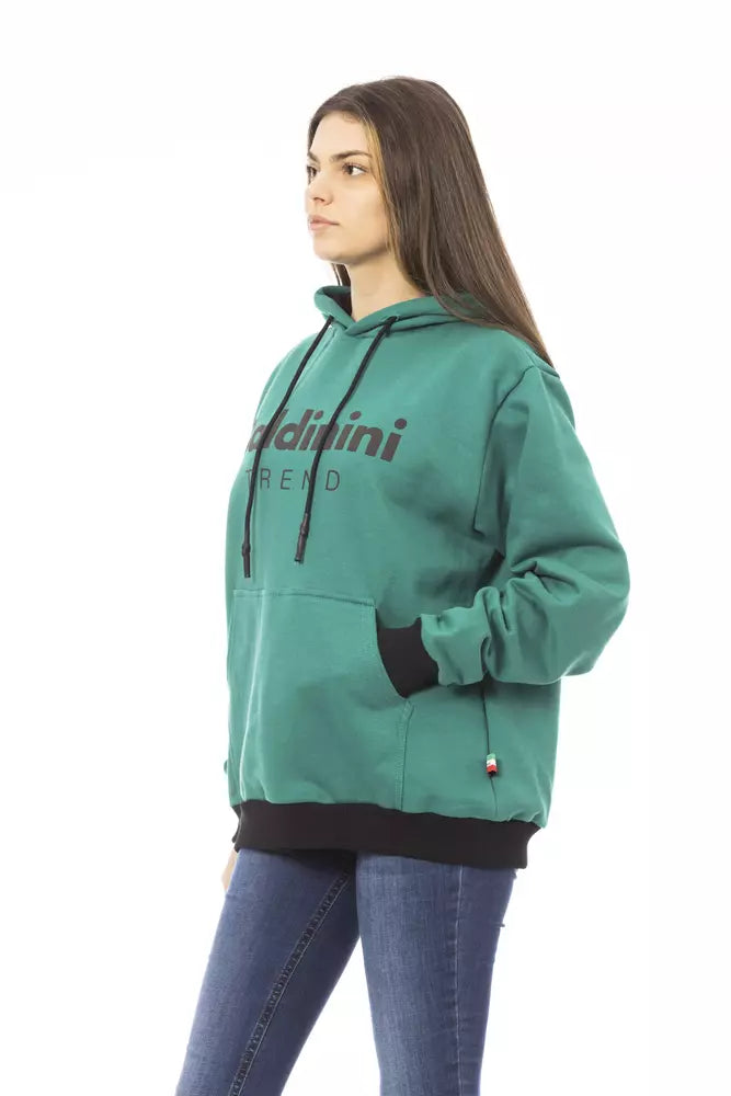 Baldinini Trend Schwarzer Damen-Hoodie aus Baumwolle