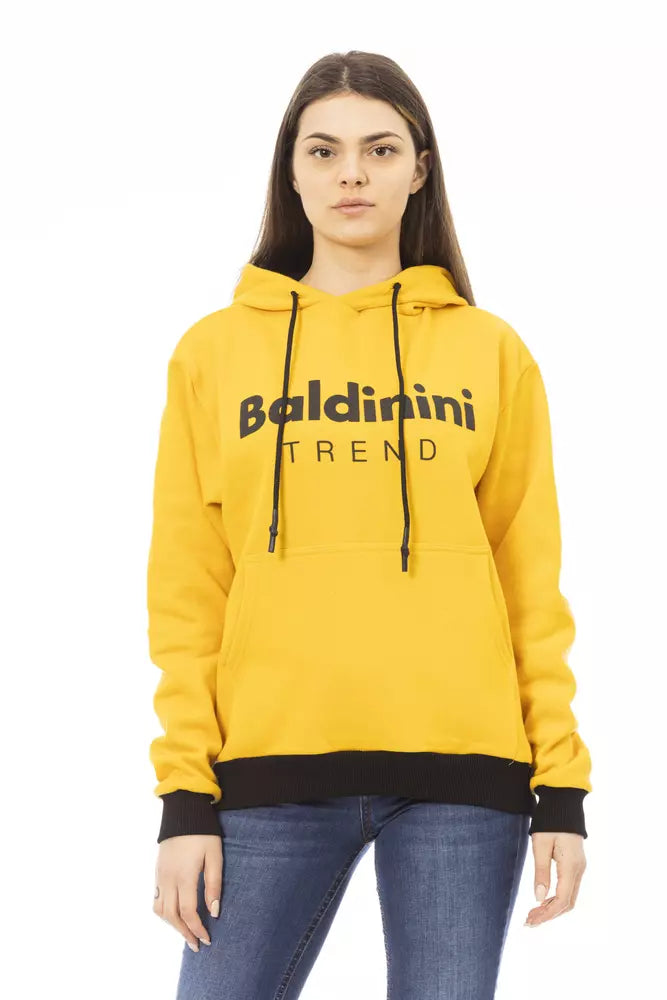 Hanorac Baldinini Trend din bumbac galben pentru femei