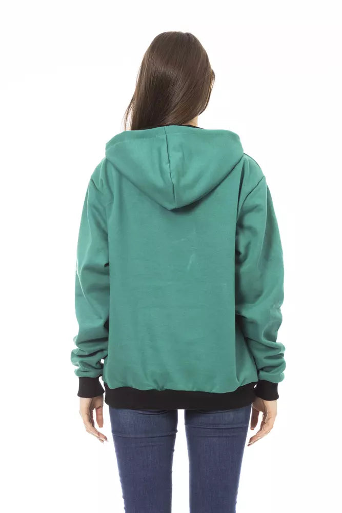 Baldinini Trend Schwarzer Damen-Hoodie aus Baumwolle