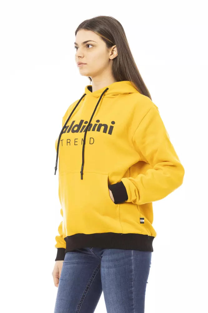 Hanorac Baldinini Trend din bumbac galben pentru femei