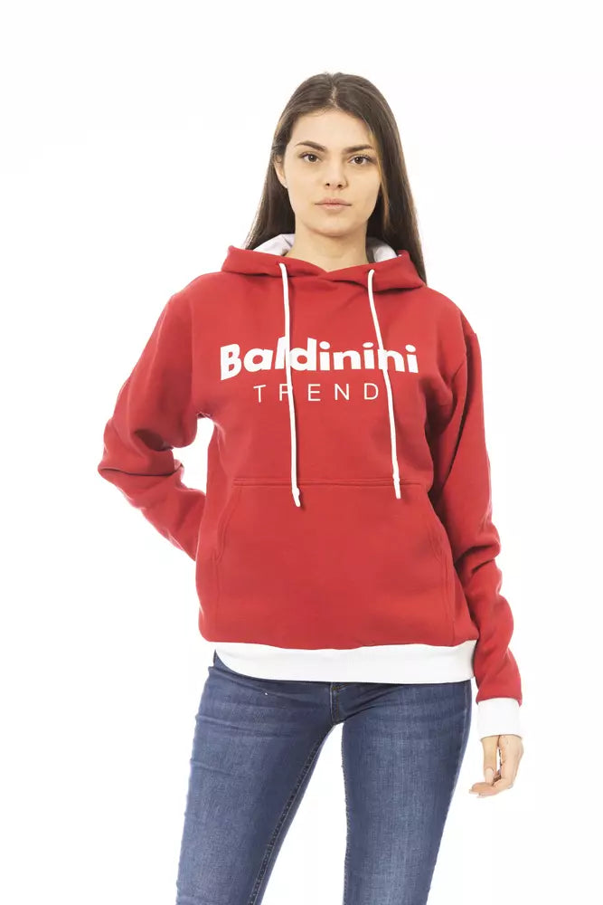 Pulover Baldinini Trend din bumbac roșu pentru femei