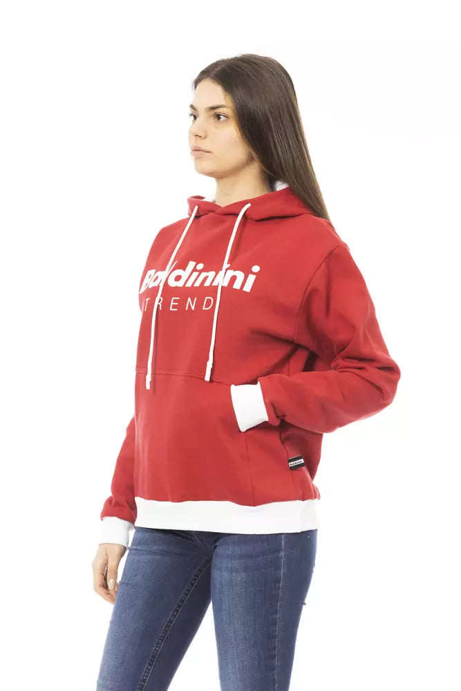 Pulover Baldinini Trend din bumbac roșu pentru femei